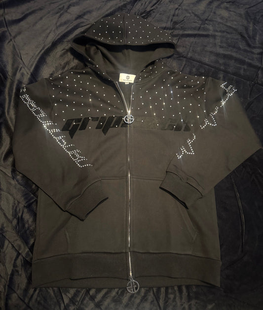 GripSack Rhinestone zip up